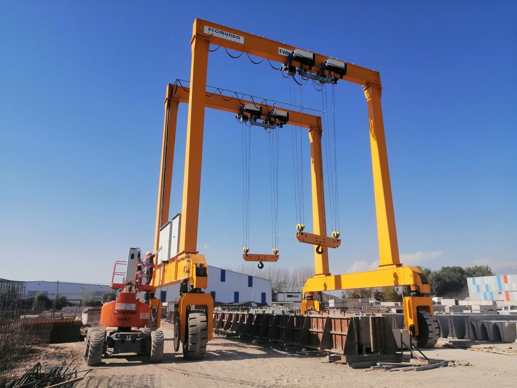 RTG, grúa autónoma o grúa puerto EVAL 50 ton, Santiago